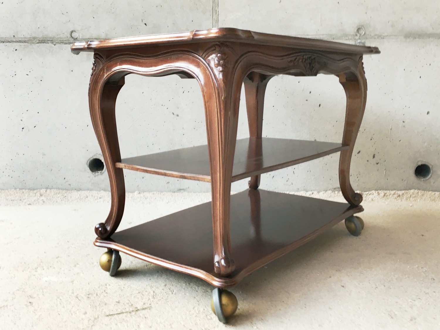 Servierwagen Barwagen Barockstil Serviertishc Holz