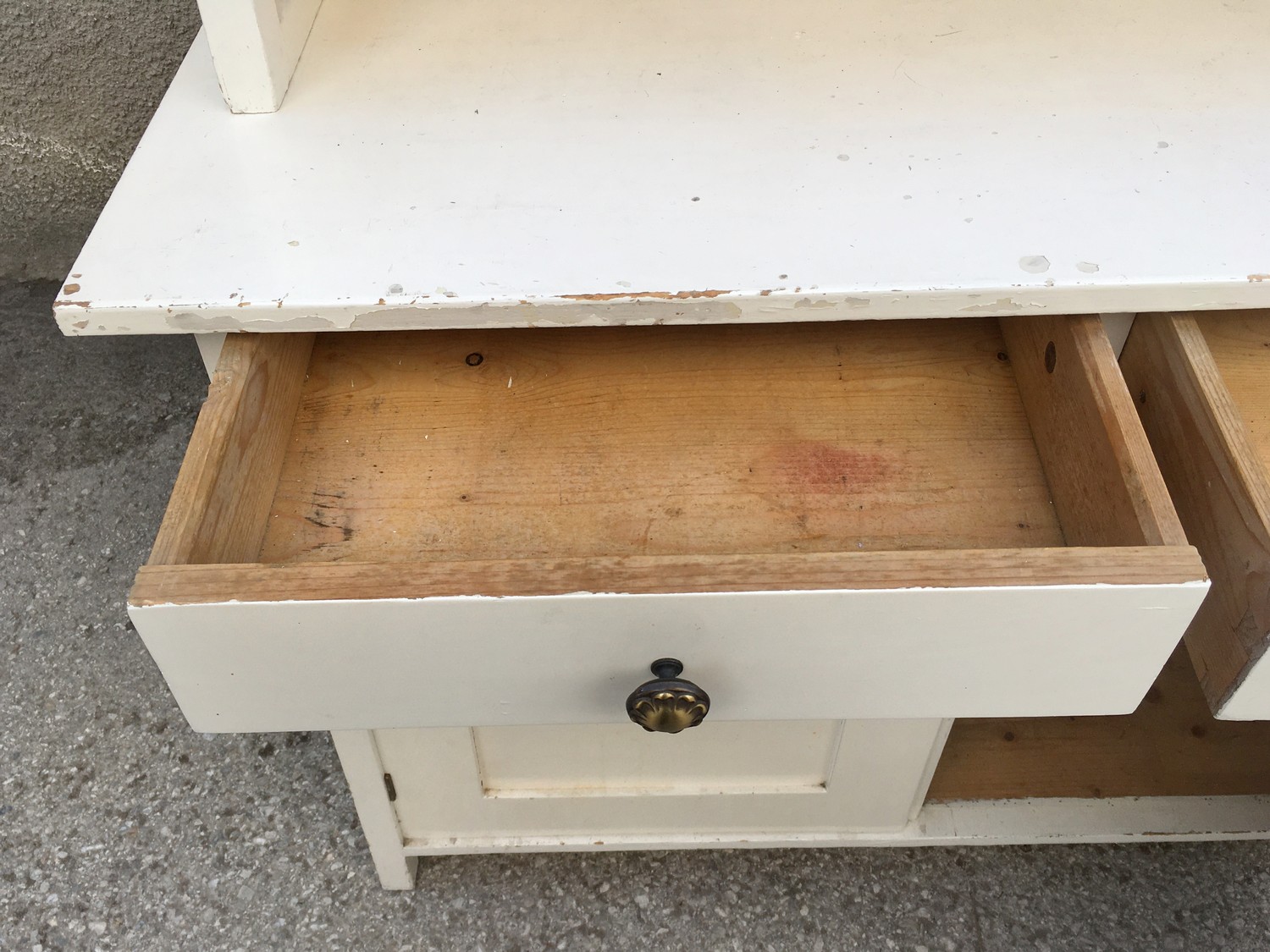 Anrichte Küchenschrank antik Buffetschrank creme Kredenz