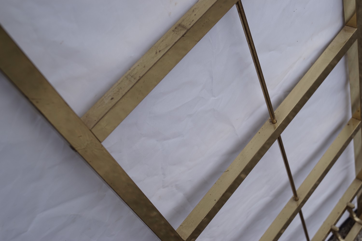 Garderobe Vintage Messing Hutablage Kleiderbügel Gitter