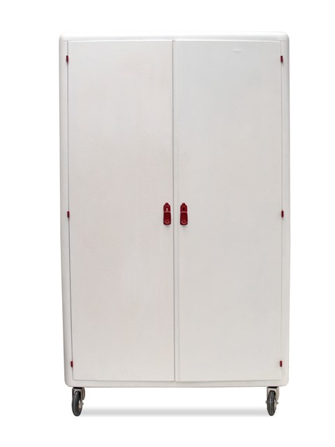 Vintage Schrank weiß rot