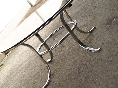 Retro Couchtisch STahlrohr Chrom