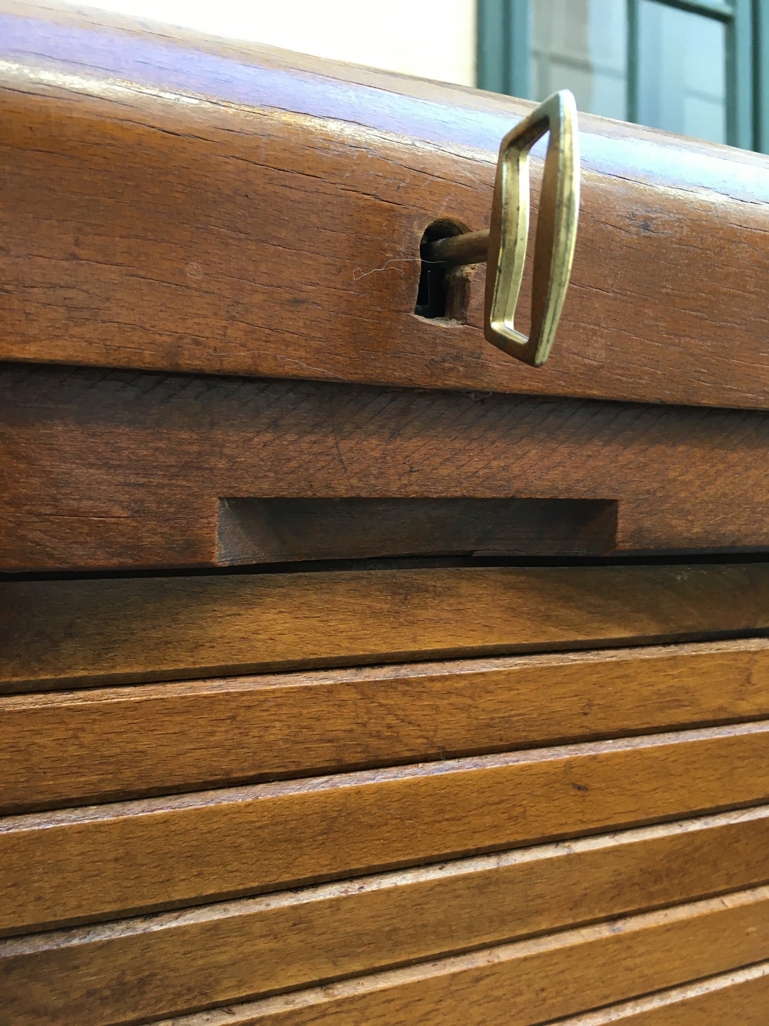 Rollladenschrank antik Artdeco Vollholz Möbel Jugendstil Fächer Laden kaufen