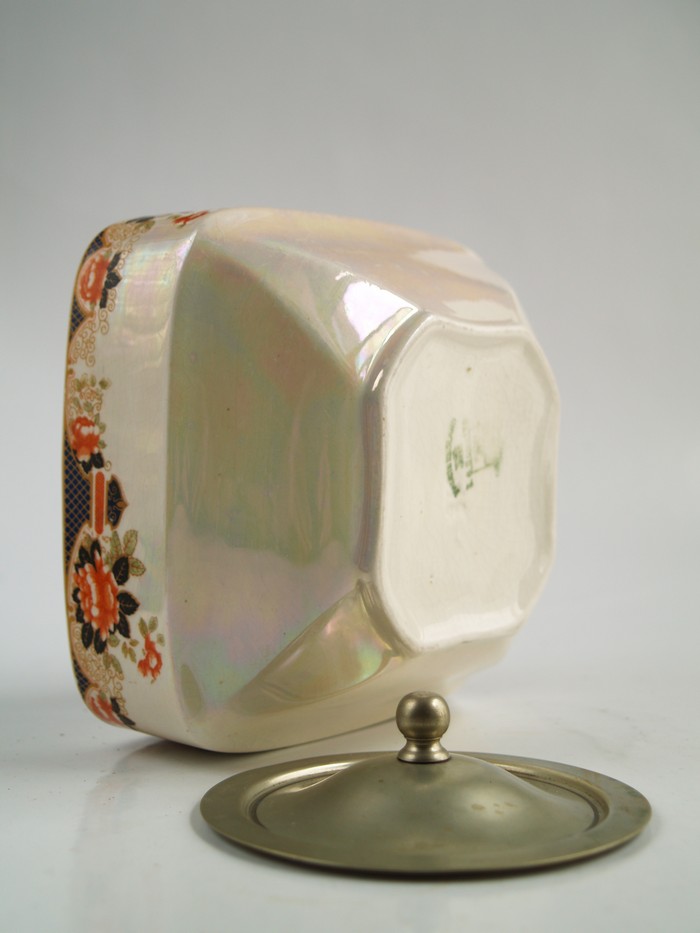 Vorratsdose antik Keramik irisierend