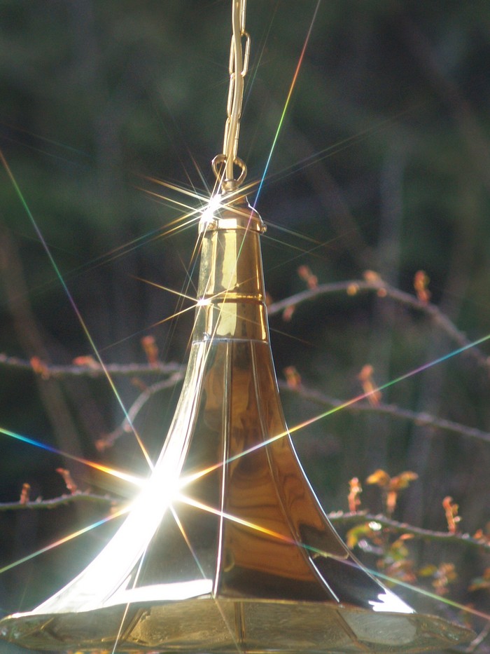 Grammophon Lampe Messing gold Antikstil