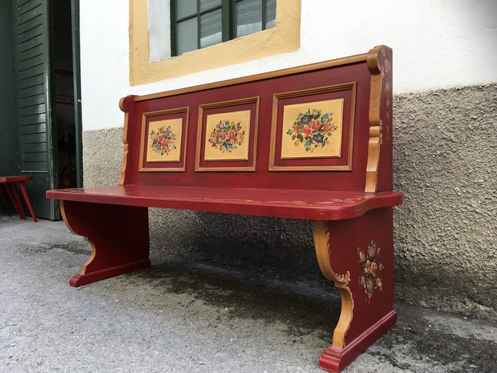 Bauernbank handbemalt