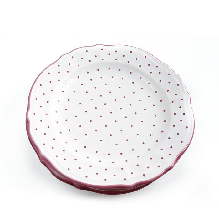 Gmundner Keramik rosa Tupf Teller Speiseteller barock Gmundner Speiseteller Barock