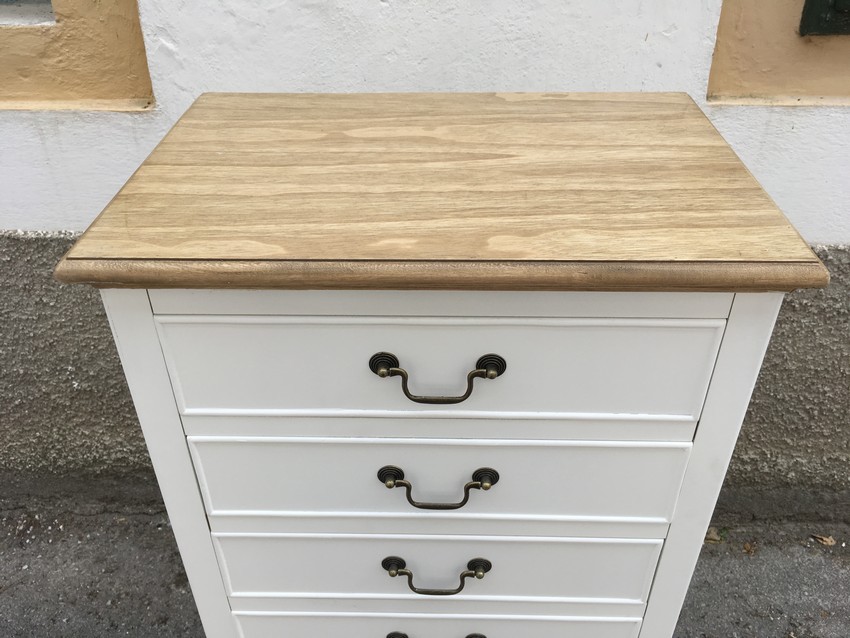 Kommode Landhausstil weiß Laden Füße