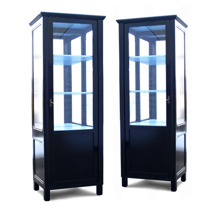Vitrine Jugendstil schwarz