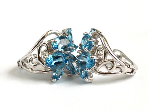 Ohrstecker 925 Silber Edelsteine Schmuck echte Steine Blautopas 925 Silber Ohrstecker Blautopas