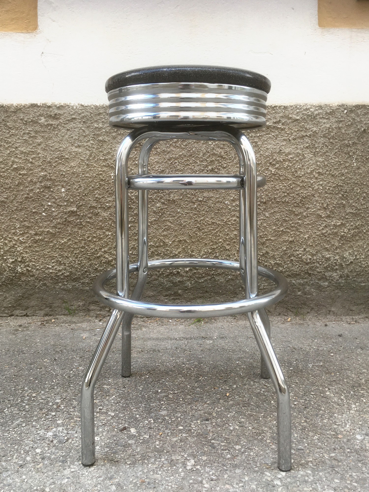 Barhocker American Rockabilly Stahlrohr Retrodesign Diner 50s Stuhl