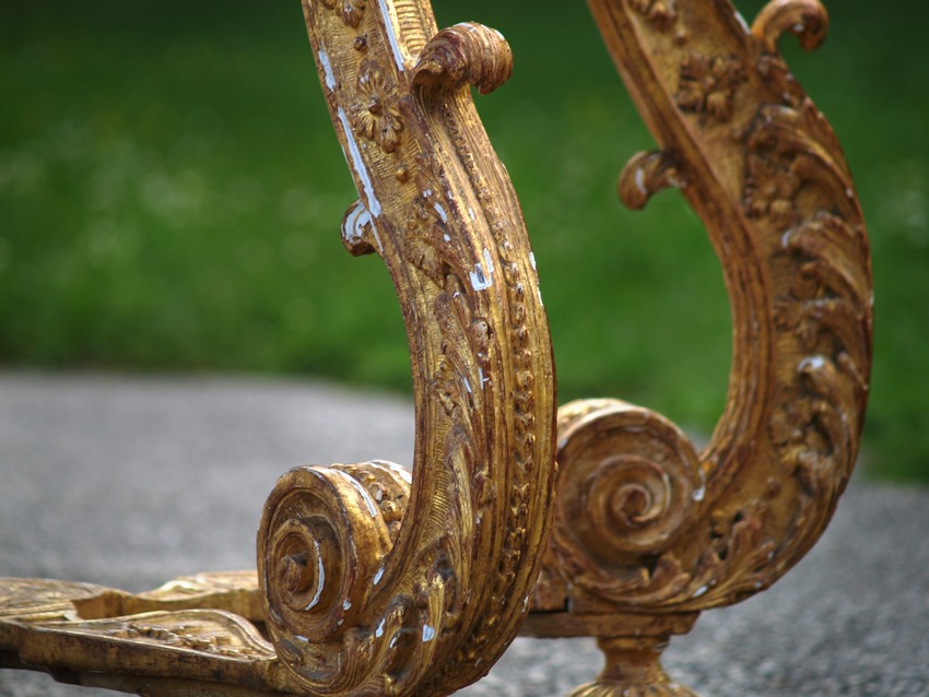 Konsoltisch Barock um 1770 Tisch vergoldete Konsole