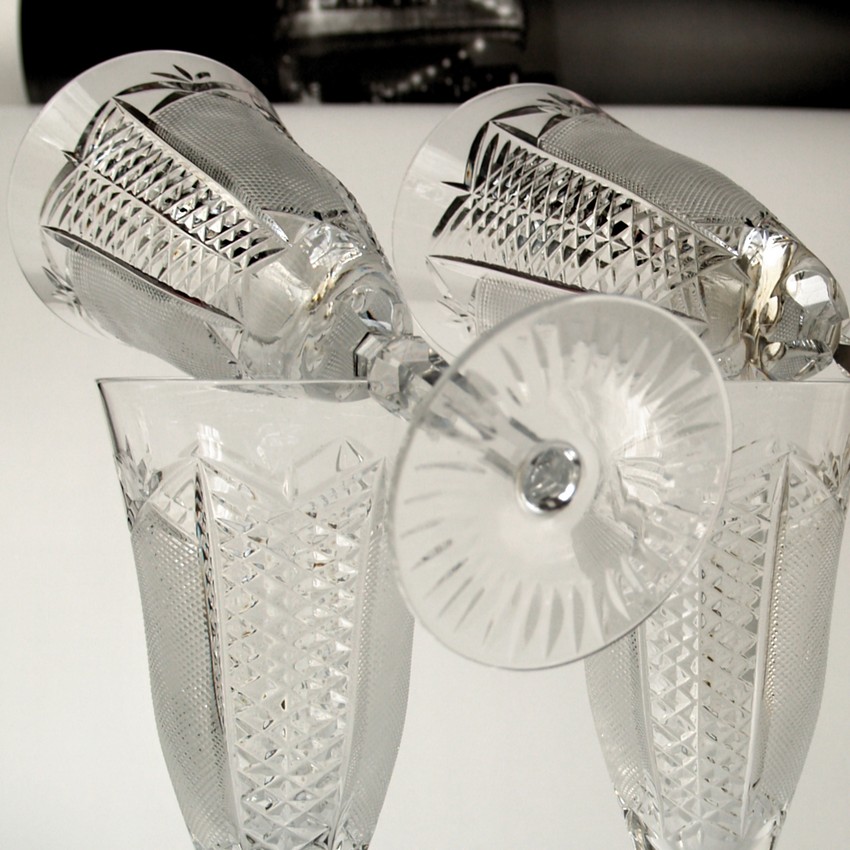 Sektgläser Bleikristall Rautenschliff Vintage