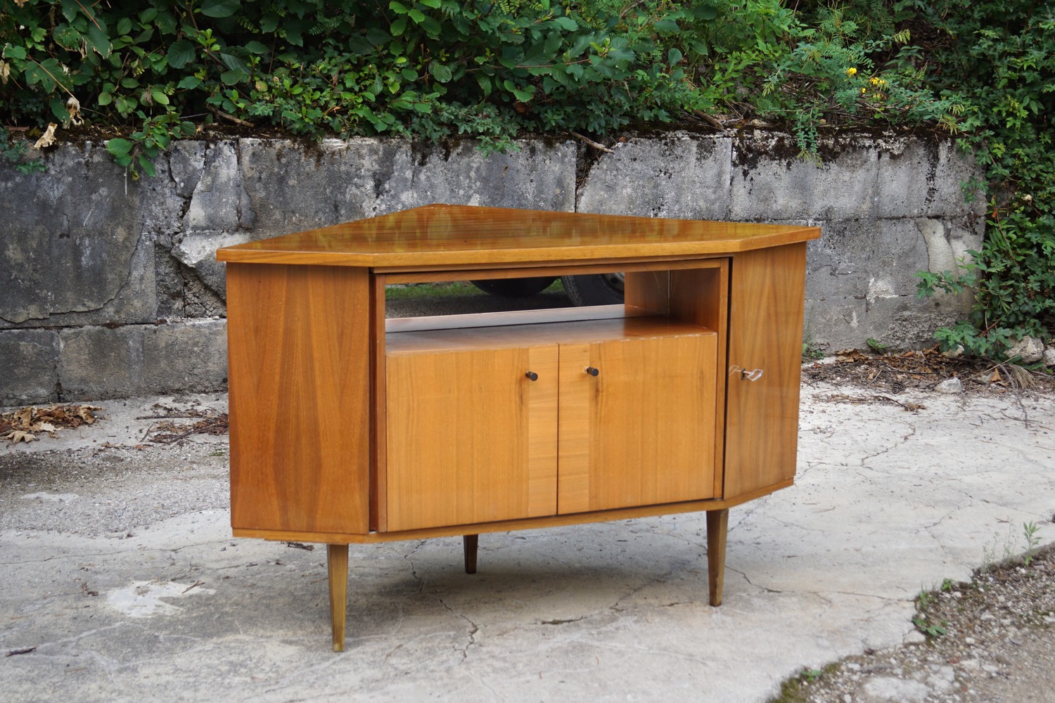 Barschrank Drehbar Eckkommode Kommode Bar Vintage Original Retro