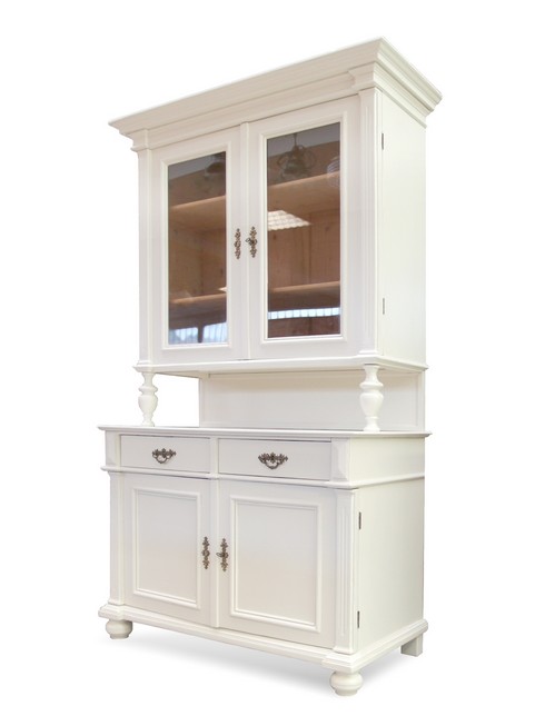 antike Kredenz weiß Vitrine Schrank antikes Buffet Shabby Chic weiß