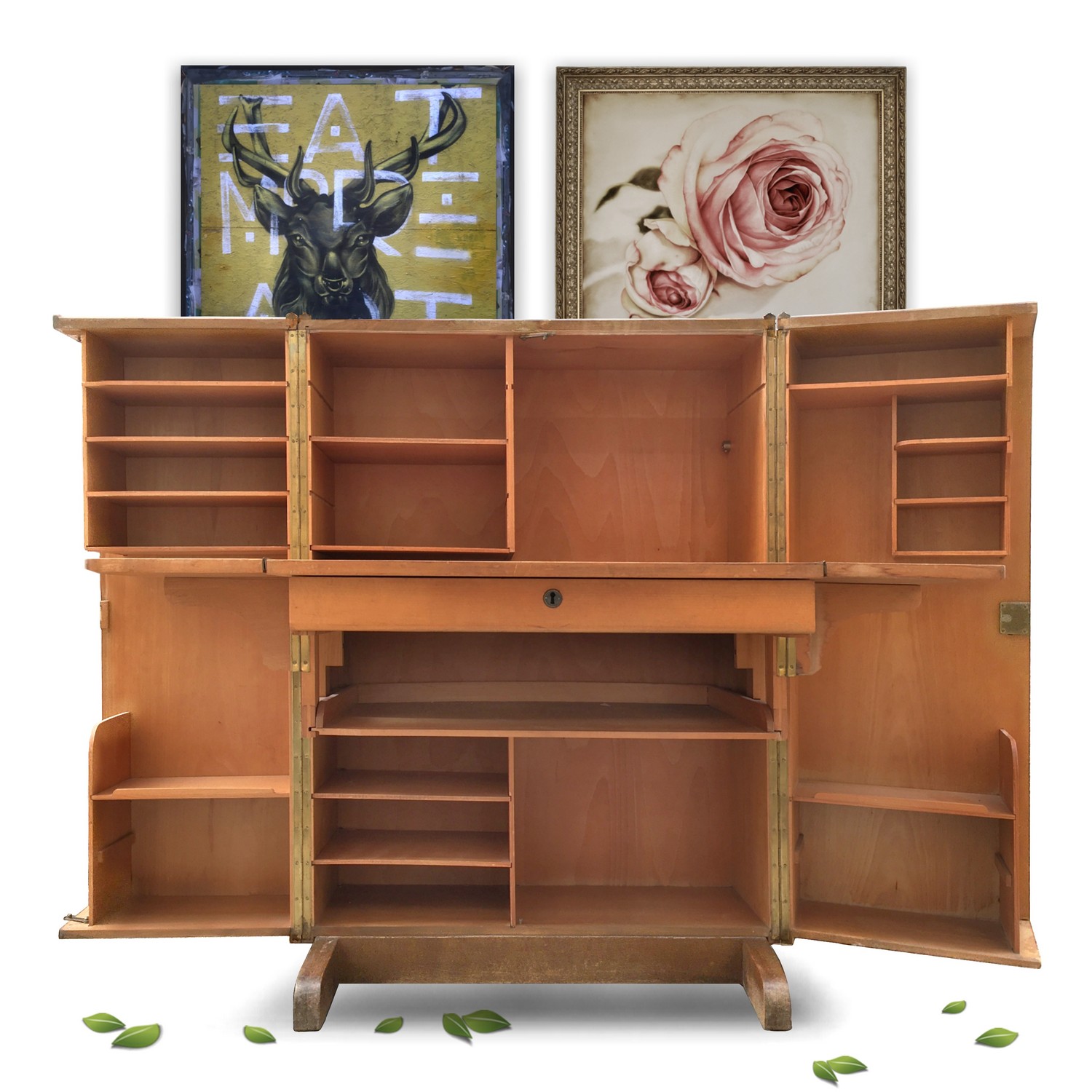 Retro Büro Schrank Midcentury Vintage Hausbüro 50er-Jahre Funktionsmöbel Hausbüro Schrankbüro antik Vollholz Vintage Schrank Büroschrank Möbel 60er-Jahre Midcentury Schreibmeier Schreibmayer Schreibmayr Wien