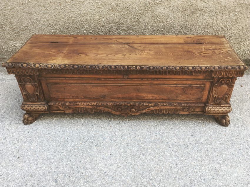 Truhe antik groß Vollholz Barock Renaissance
