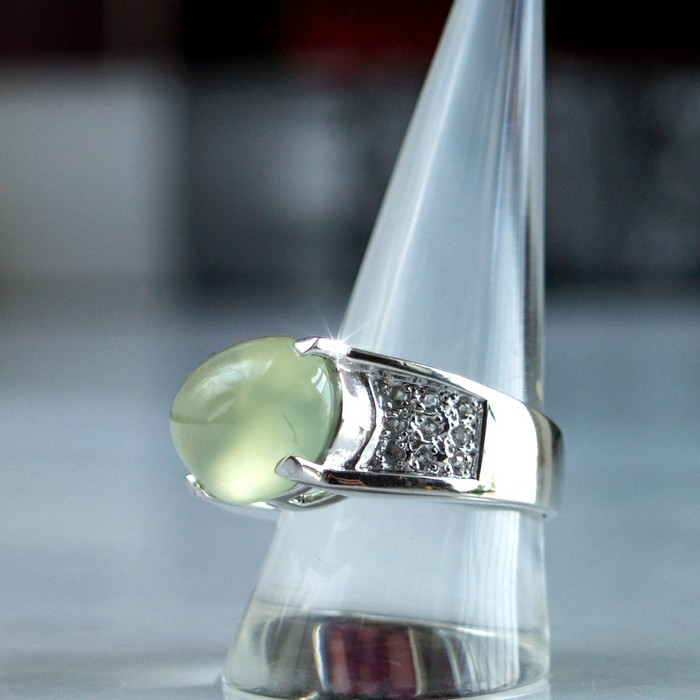 Ring Topas Prenhit Silber