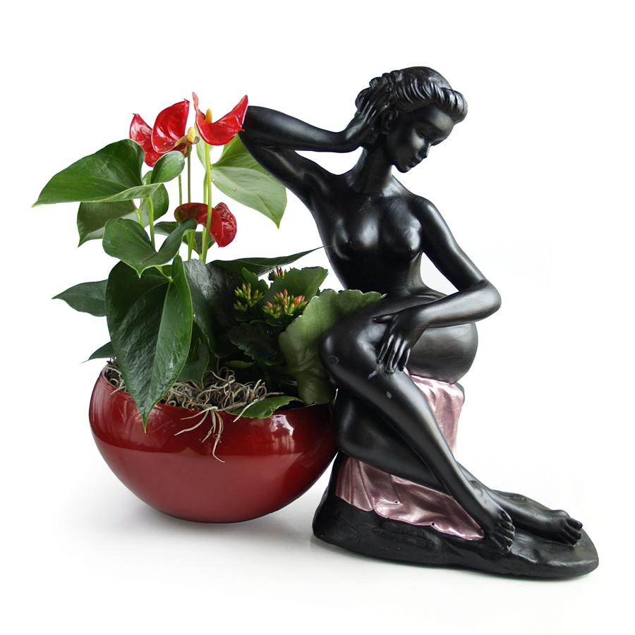 Akt sitzend Keramik sitzende Aktfigur antik Badende Nackte Aktfigur Keramik Vintage antik