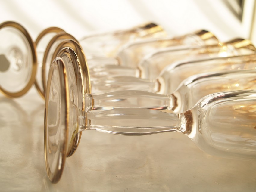 Murano Sektgläser Goldrand