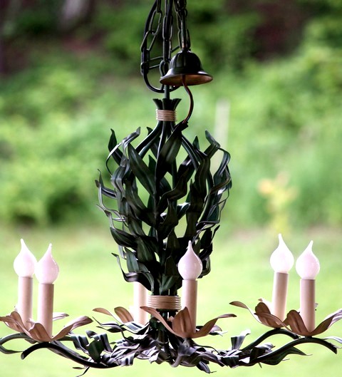 bretonischer Luster mit Blattwerk groß