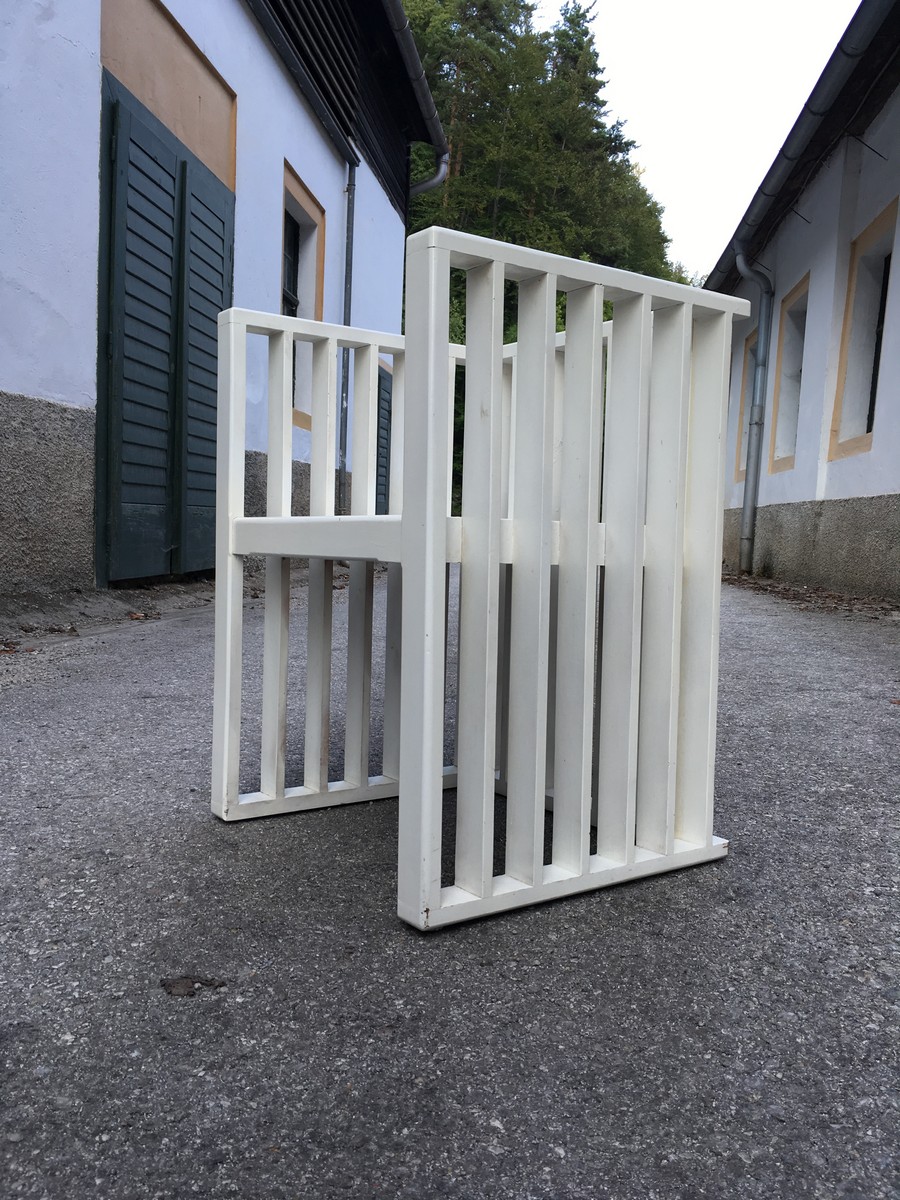 Sprossen Stühle weiß Vintage