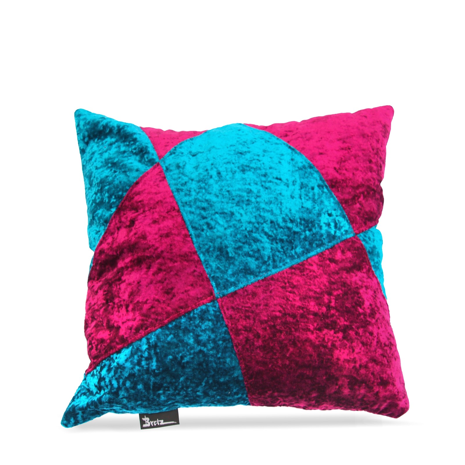 Bretz Cultsofa Kissen Polster quadratisch türkis lila Bretz Kissen Quadratisch