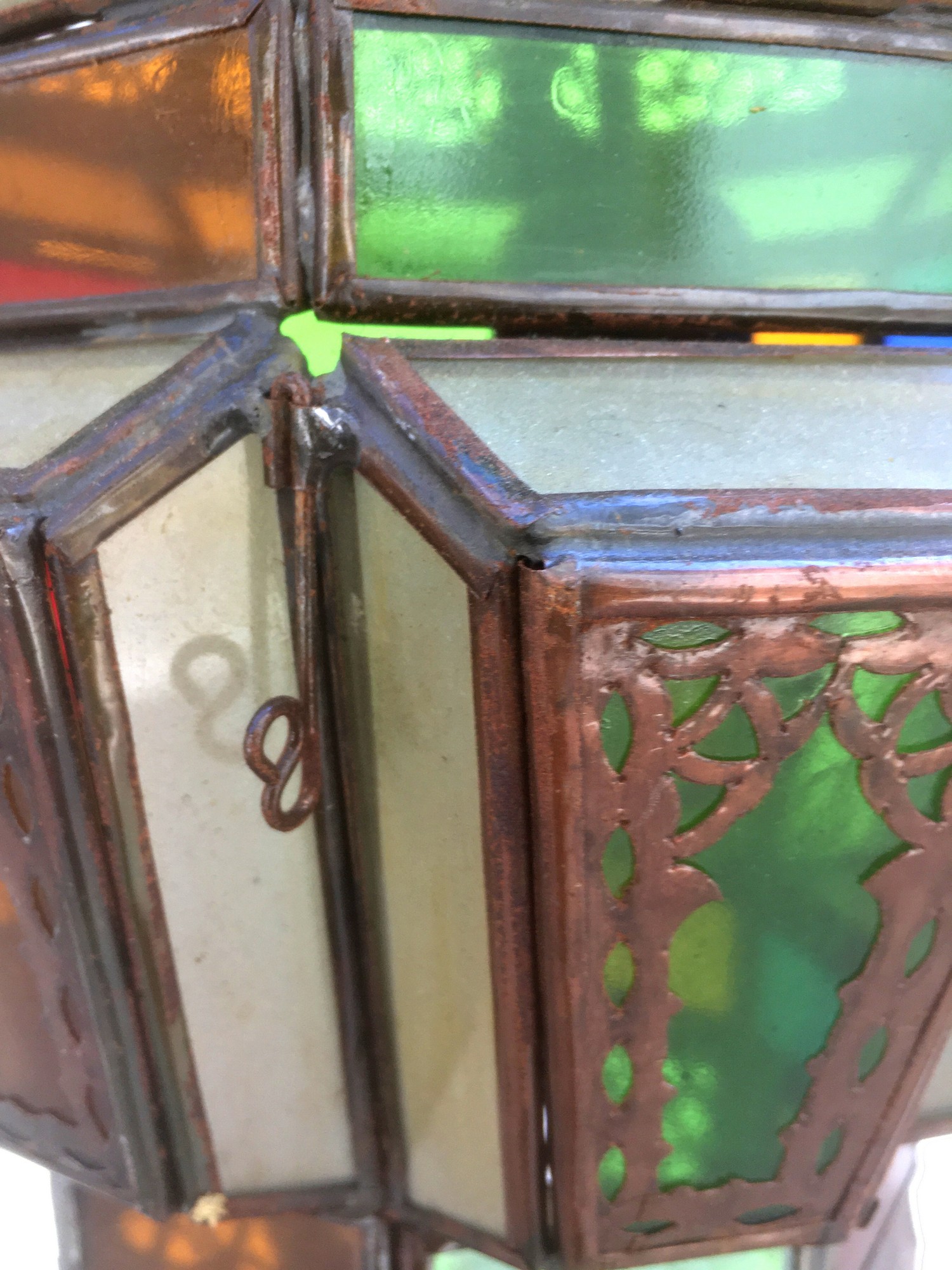 Leuchter Luster Orient Gläser Kupfer Laterne Tiffany Marokko