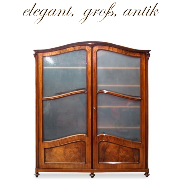 Schrank antik großer Bücherschrank Altdeutsch Vitrine antiker Schrank