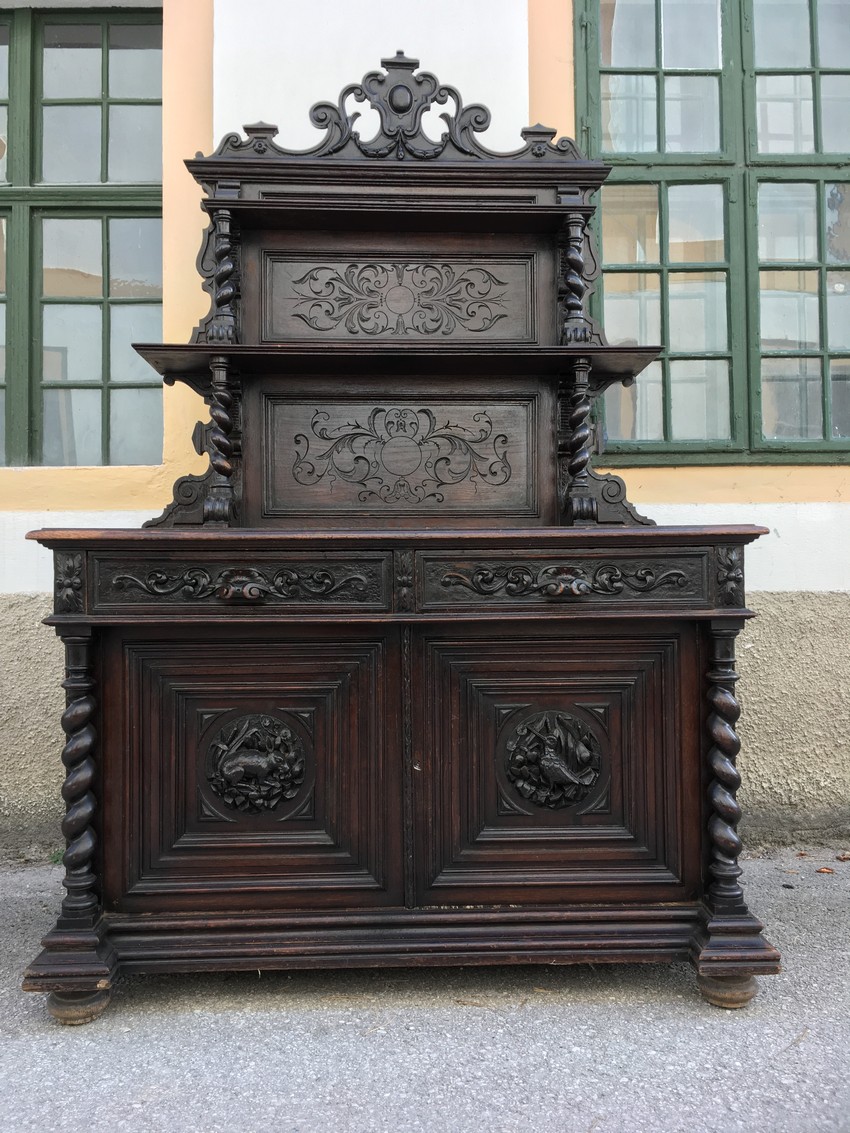 Buffet Schrank antik Anrichte Jagdschrank