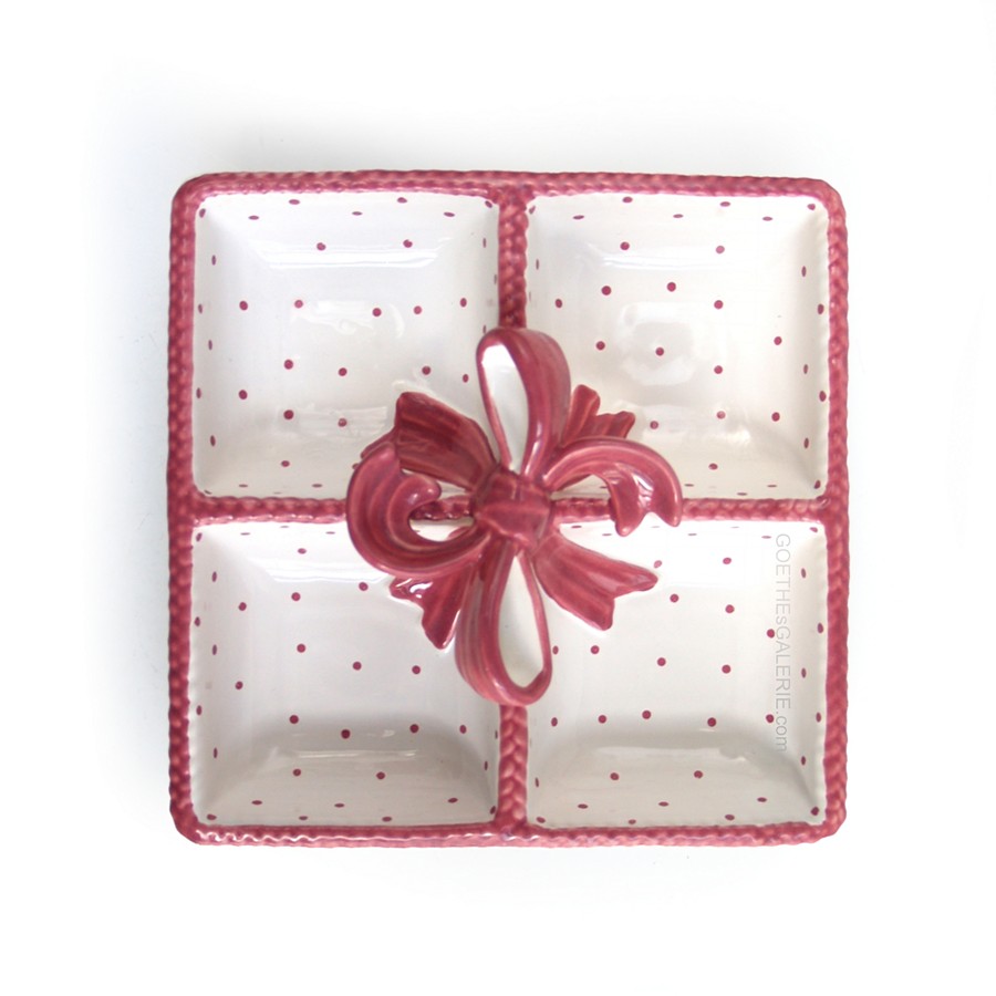 Gmundner Keramik eckig Masche rosa