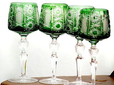 GLÄSER KRISTALL Bleikristall Römer Weingläser grün TOP GLÄSER KRISTALL Bleikristall Römer Weingläser grün TOP