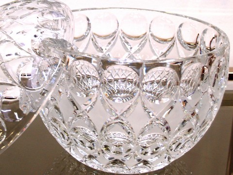 Bleikristall große Schüssel mit Deckel