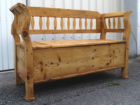 antike Truhenbank Landhausstil