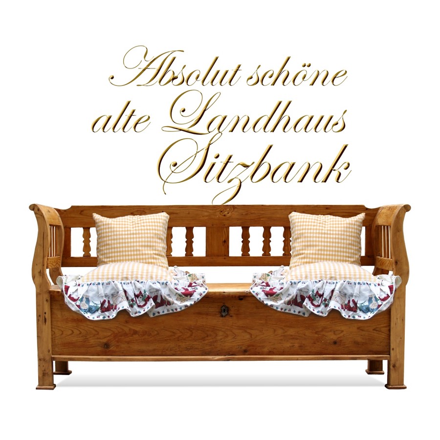 Truhe alte Sitztruhe Küchenbank Sitzbank Landhausstil Truhenbank antike Truhenbank Shabby Chic