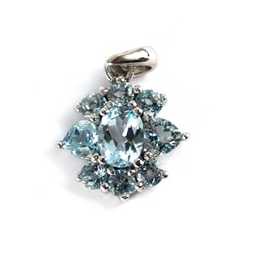 Anhänger 925 Silber Edelstein Schmuck Blautopas handgefertigt Anhänger 925 Silber Edelstein Schmuck Blautopas handgefertigt