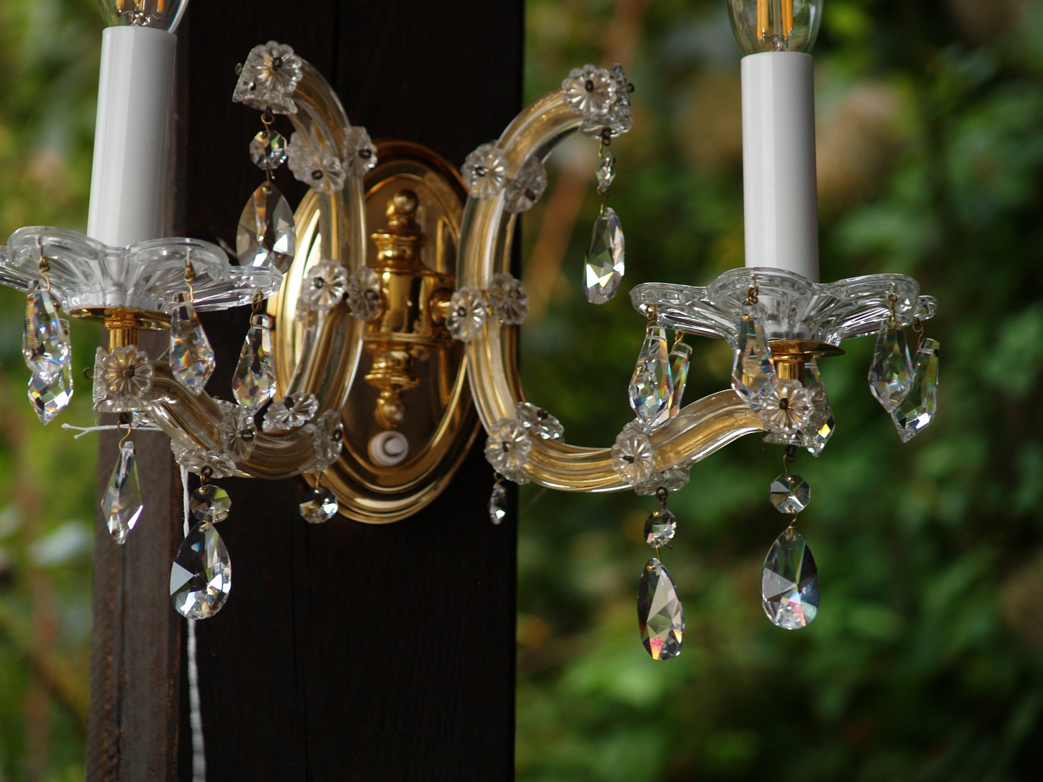 Wandlampe Bleikristall neuwertig Maria Theresia Bleikristall Orion Wien