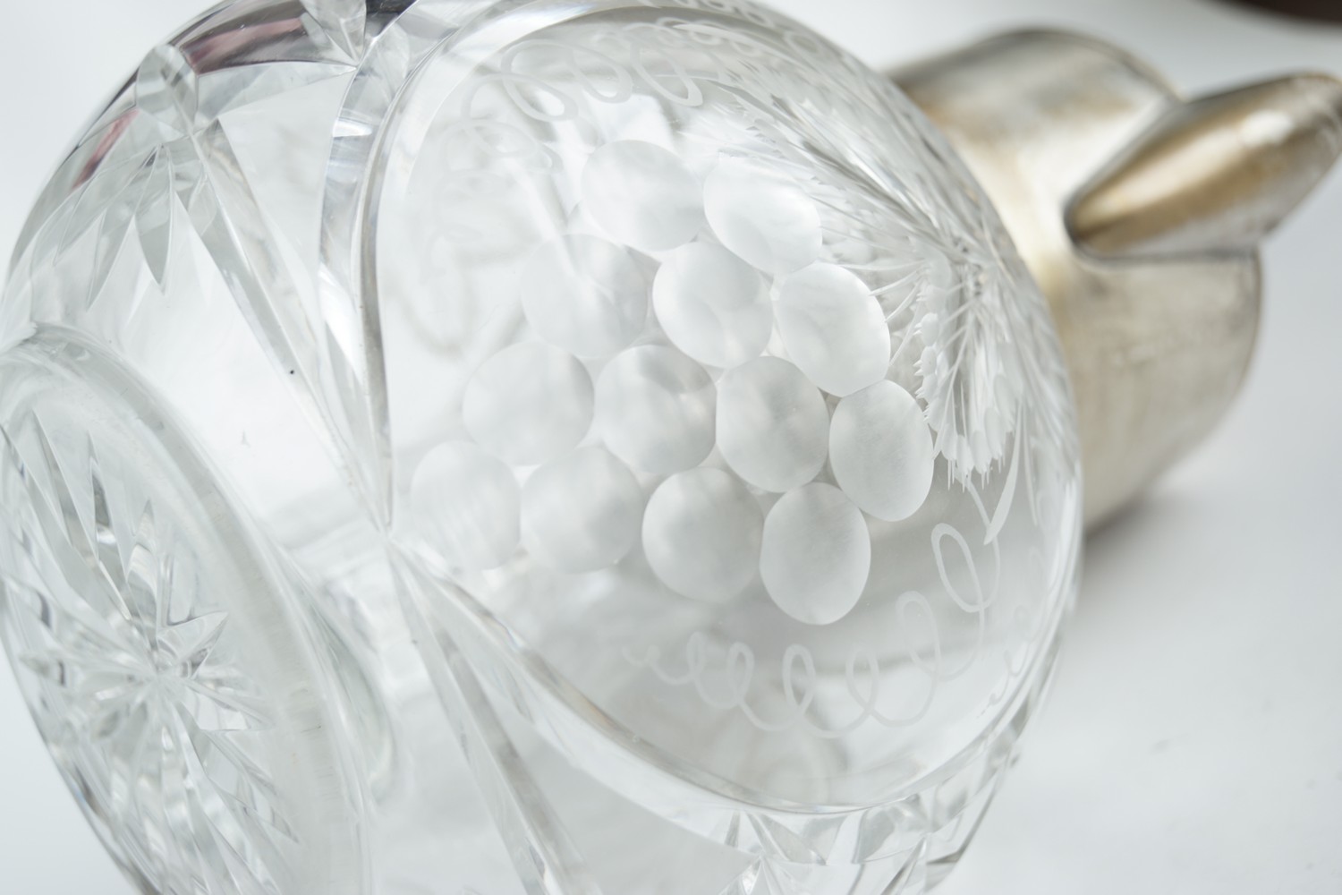 Wasserkrug Bleikristall Saftkrug Karaffe Weinkanne geschliffen