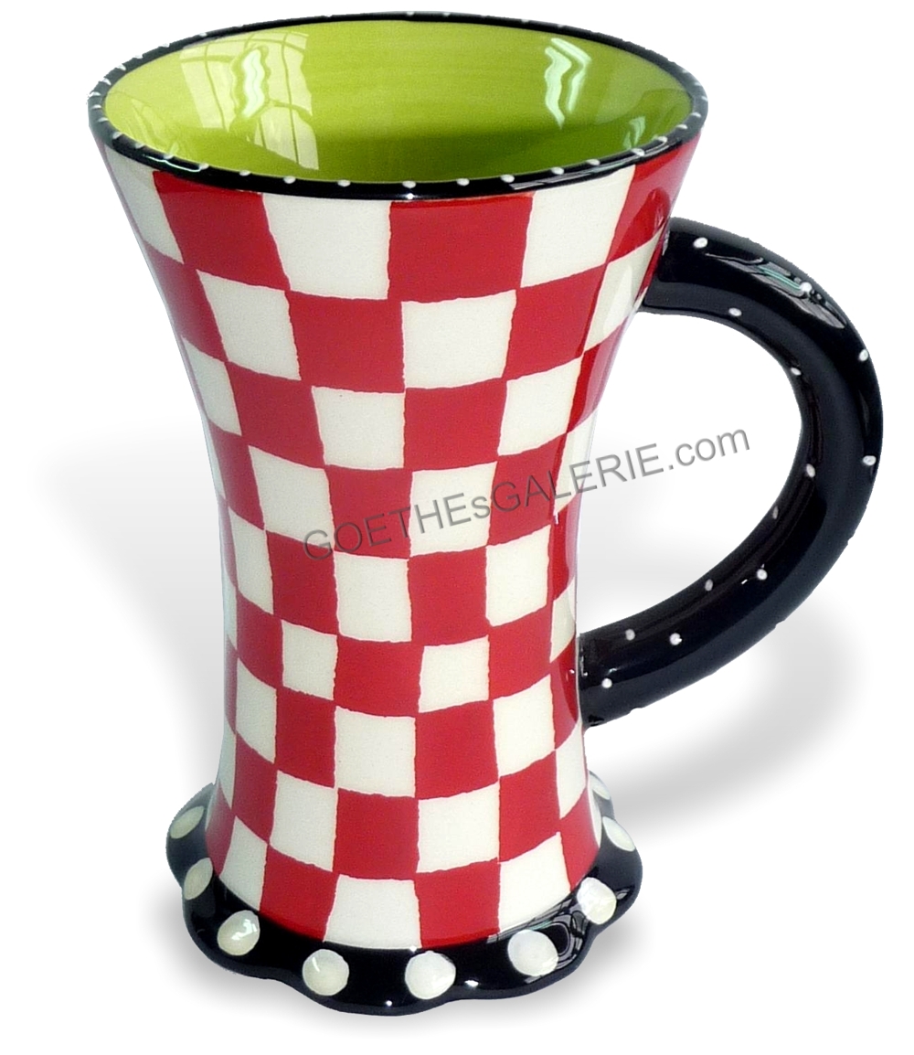 Kaffeebecher Retro Checkered Dots