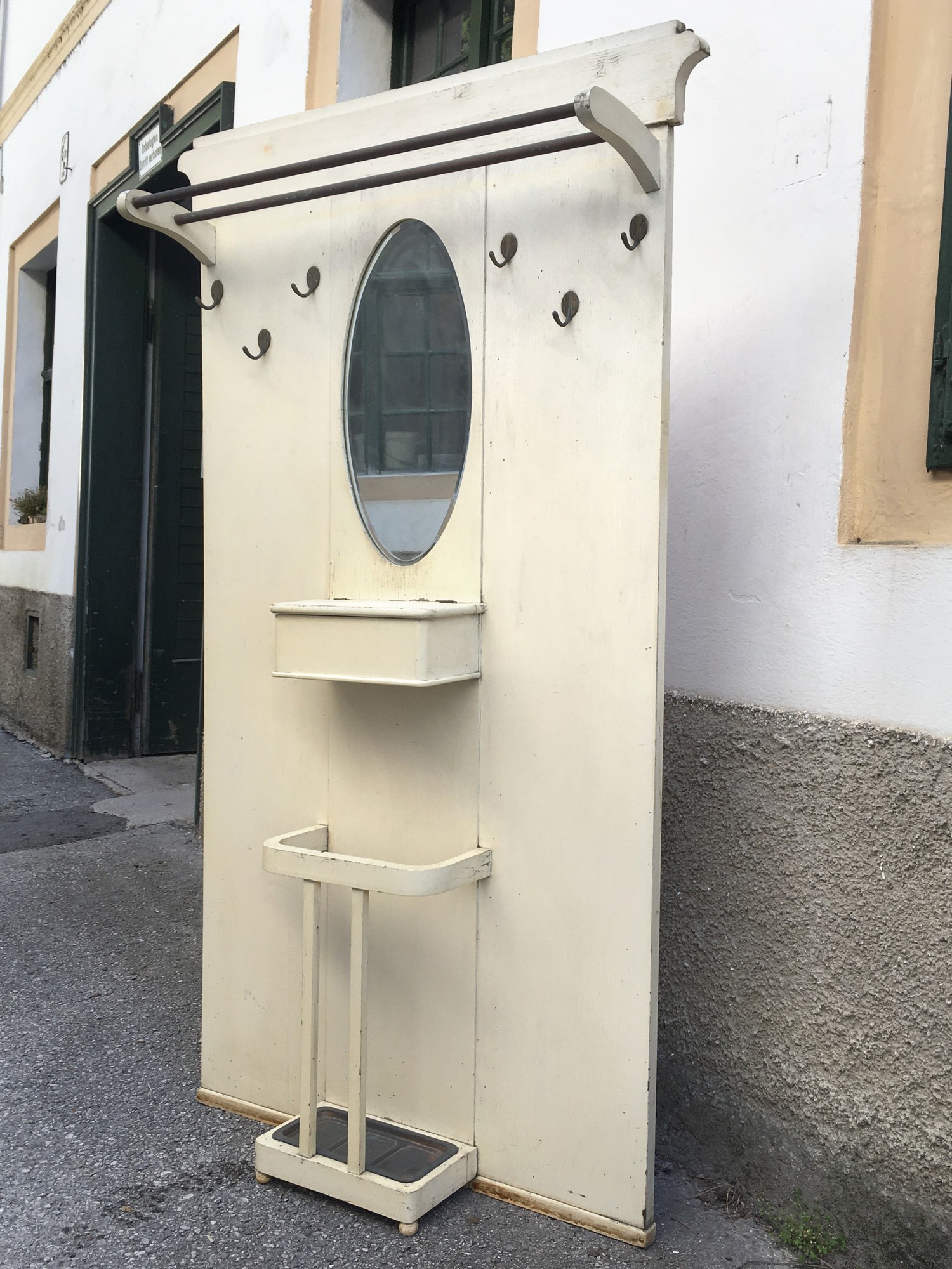 Garderobe Garderobenwand antik Jugendstil Wandgarderobe Shabby Chic