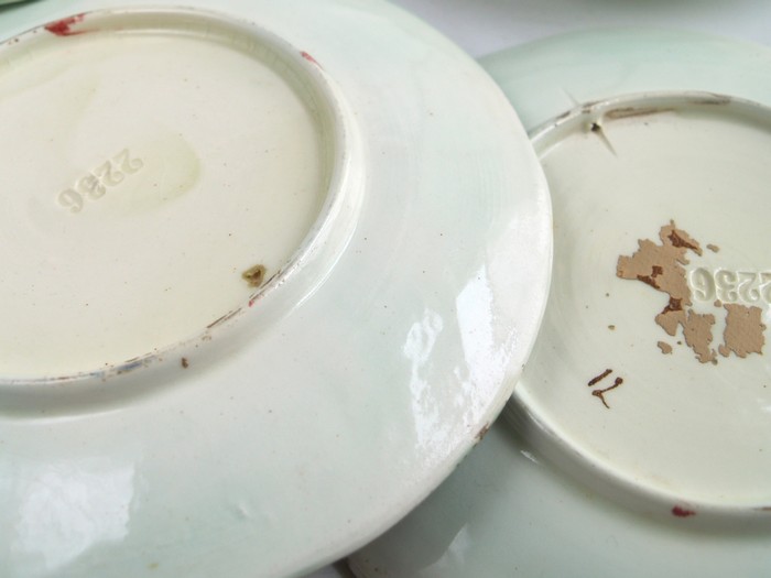 Teller Kirschen Keramik Majolika