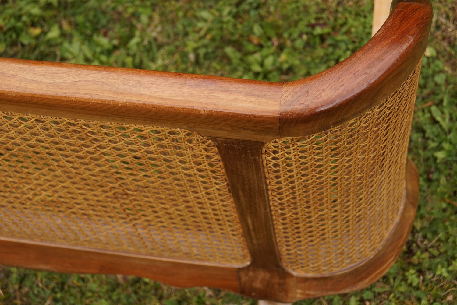 Doppelbett Chippendale antik Barockstil Vollholz Nuss Buche Möbel Wiener Geflecht Antiquität