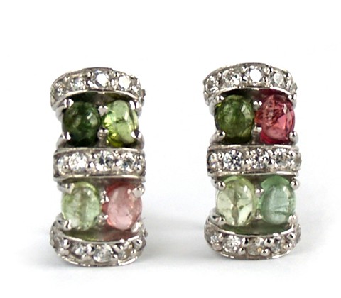 Ohrstecker 925 Silber Turmaline