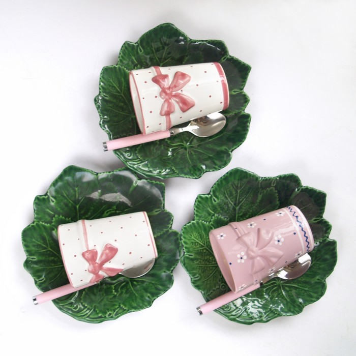 Blattteller grün Keramik