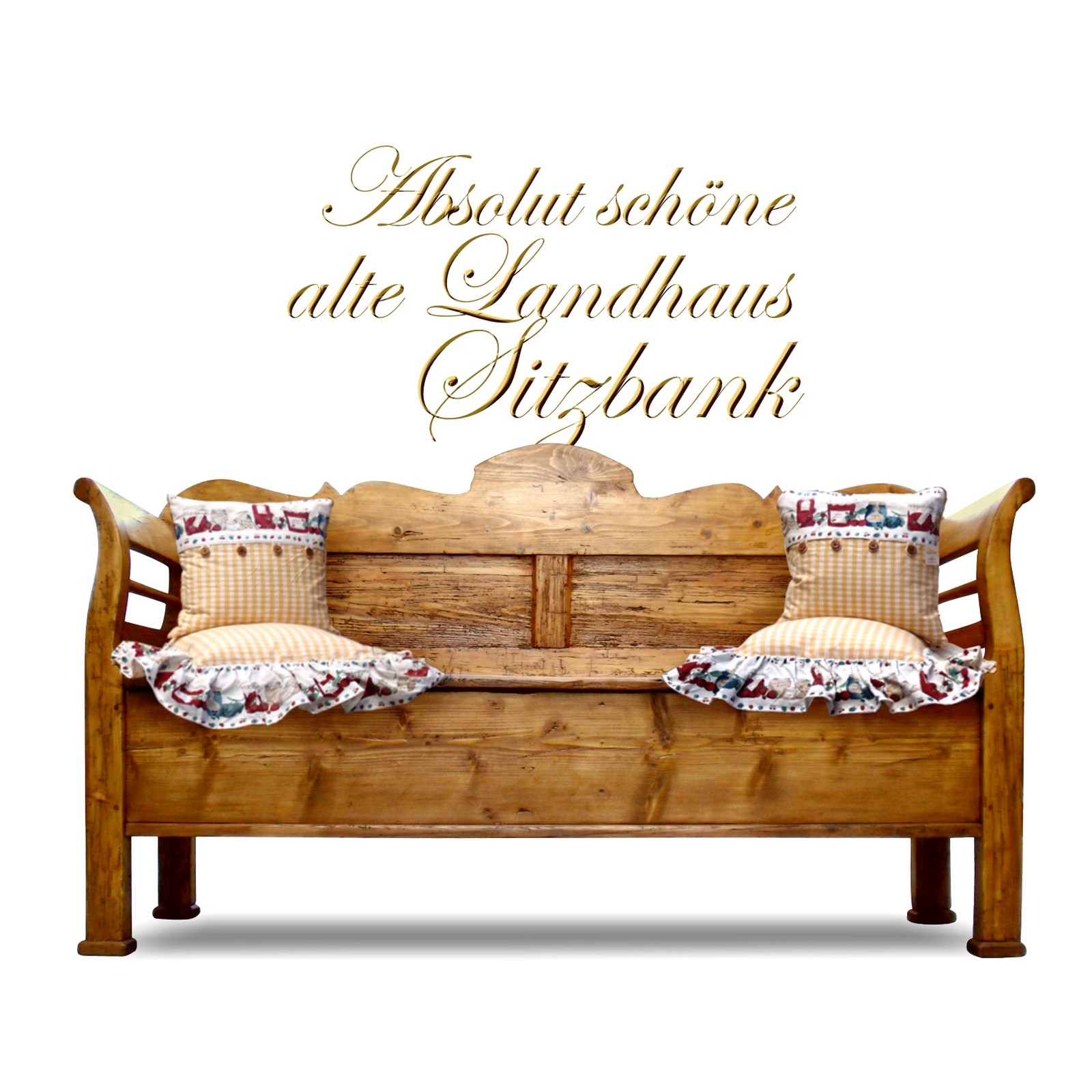 Truhenbank Weichholz antik Sitztruhe saniert für Küche Truhenbank antik