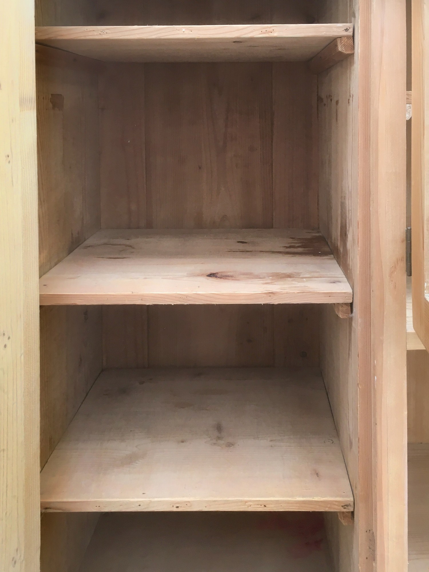 Antiker Schrnak Naturholz Küchenschrank Landhausstil Antiquität Vintage 50er-Jahre