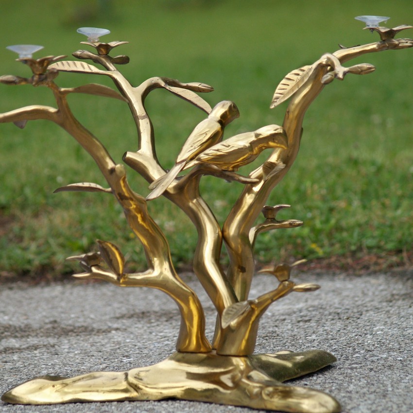 Couchtisch Messing Vögel Design antik