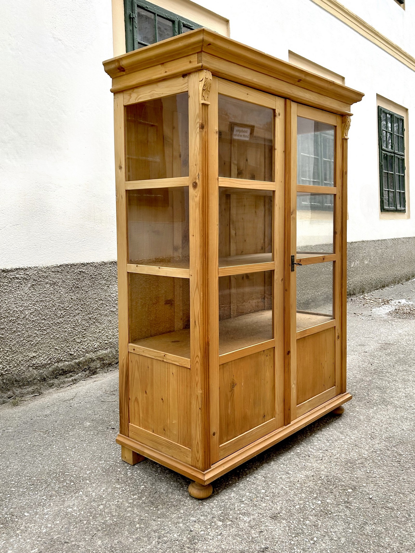 Landhaus Geschirrschrank Weichholz Bauernschrank Vitrine ♥ 