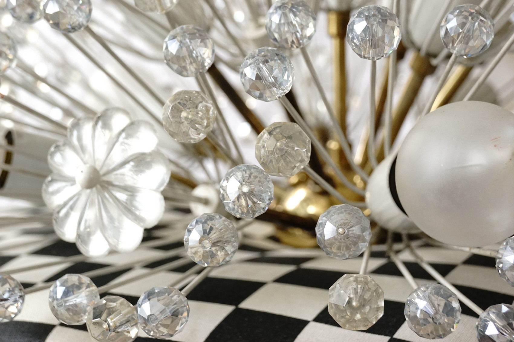 Deckenlampe Emil Stejnar Design Wandlampe Pusteblume Snowball Vintage Kristalle