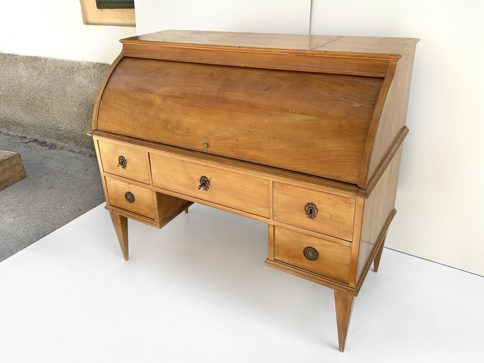 Schreibtisch antik Zylinderbureau Klassizismus