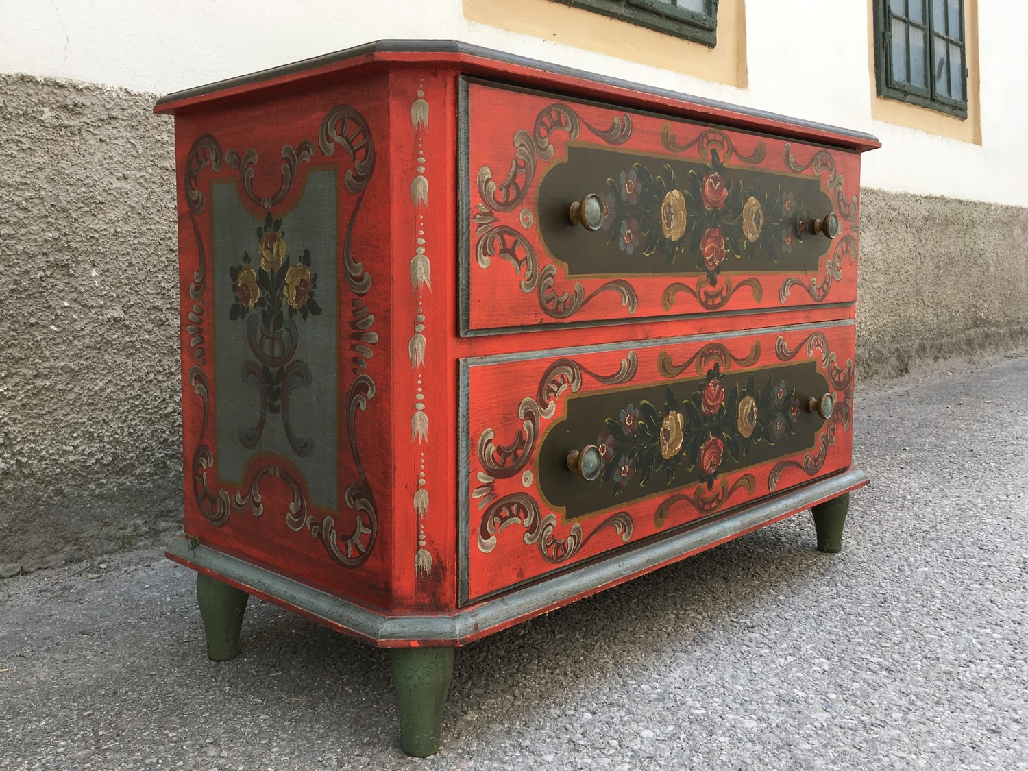 Kommode Ladenkommode Bauernkommode bemalt Bauernmalerei
